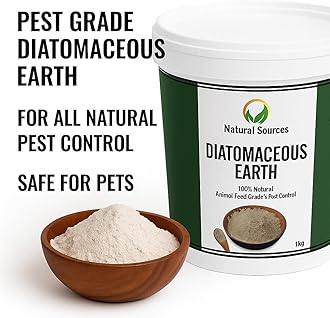 Natural Sources Diatomaceous Earth Pest Control Grade 1kg UK - Free Ebook Included - Diatomaceous-Earth Powder for Chickens, Pets, Carpets, Home