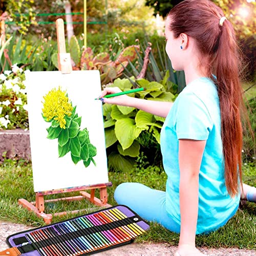 Arzasgo 36 Colored Pencils Set, Artist Coloring Pencils For Adult Coloring Books, Artist Sketch, Premier Drawing Pencils With Canvas Roll-Up Pouch Bag And Pencil Sharpener #TOP5