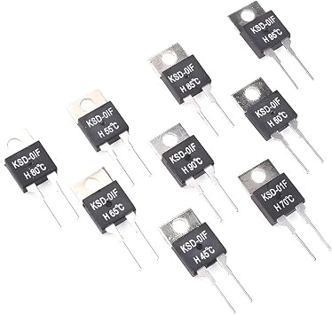 4Pcs Temperature Switch Normally Open 5Degrees Celsius KSD-01F Thermal Switch N.O Thermostat Temperature Controller