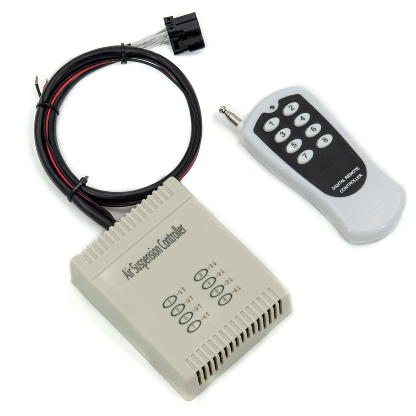 Air Suspension sprężarka pompa Amortyzatory samoch 12 V 8-zaworowy zawór elektromagnetyczny kolektora zawieszenia pneumatycznego ze zdalnym sterowaniem 0-200 PSI(With remote)