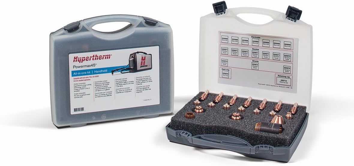 Hypertherm 851478 Consumable Kit, Powermax45 Essential Handheld, 45 A, CSA Cutting