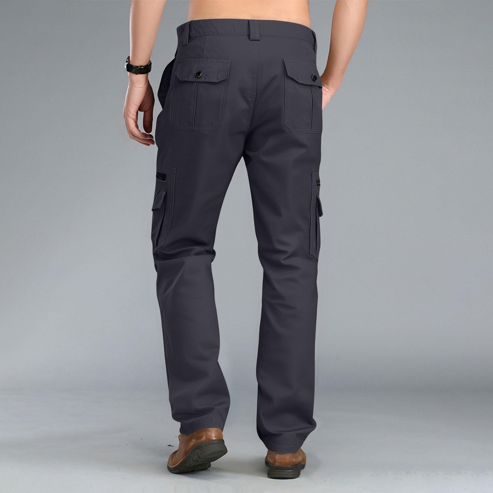 Generisch Herren Taktische Hose wasserdichte Cargo Hose | Outdoor Arbeitshose Mehrtaschen Wanderhose Angeln Camping Freizeithose (Gürtel Nicht enthalten)