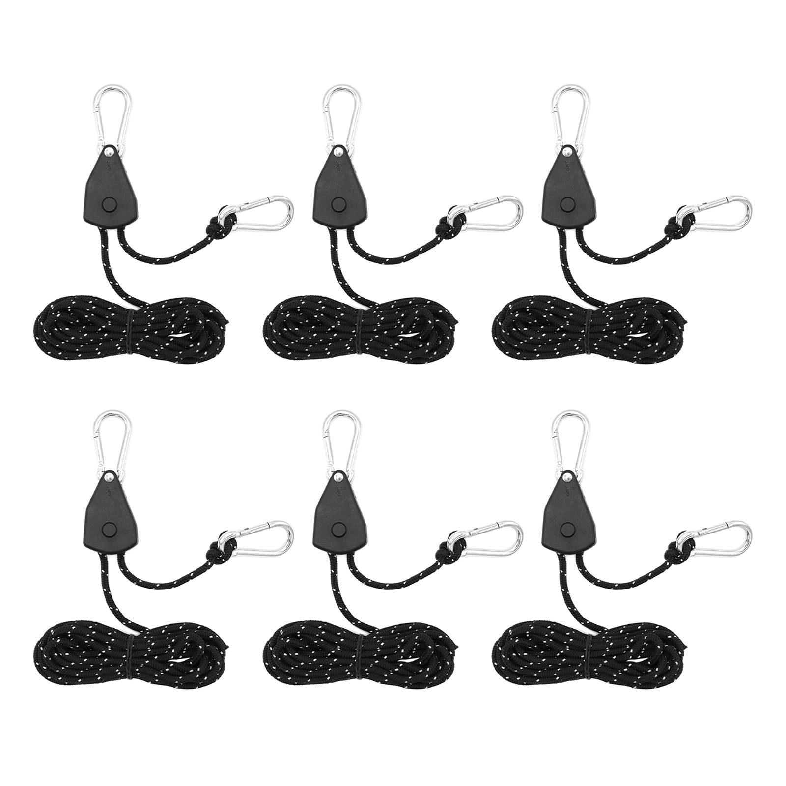 Camping Rope with Ratchets Pulley, Setups Outdoor Guy Line Adjusted Tent Tie Downs Rope Hangers for Canopy, Kayak Reflective Guyline Cord Tent