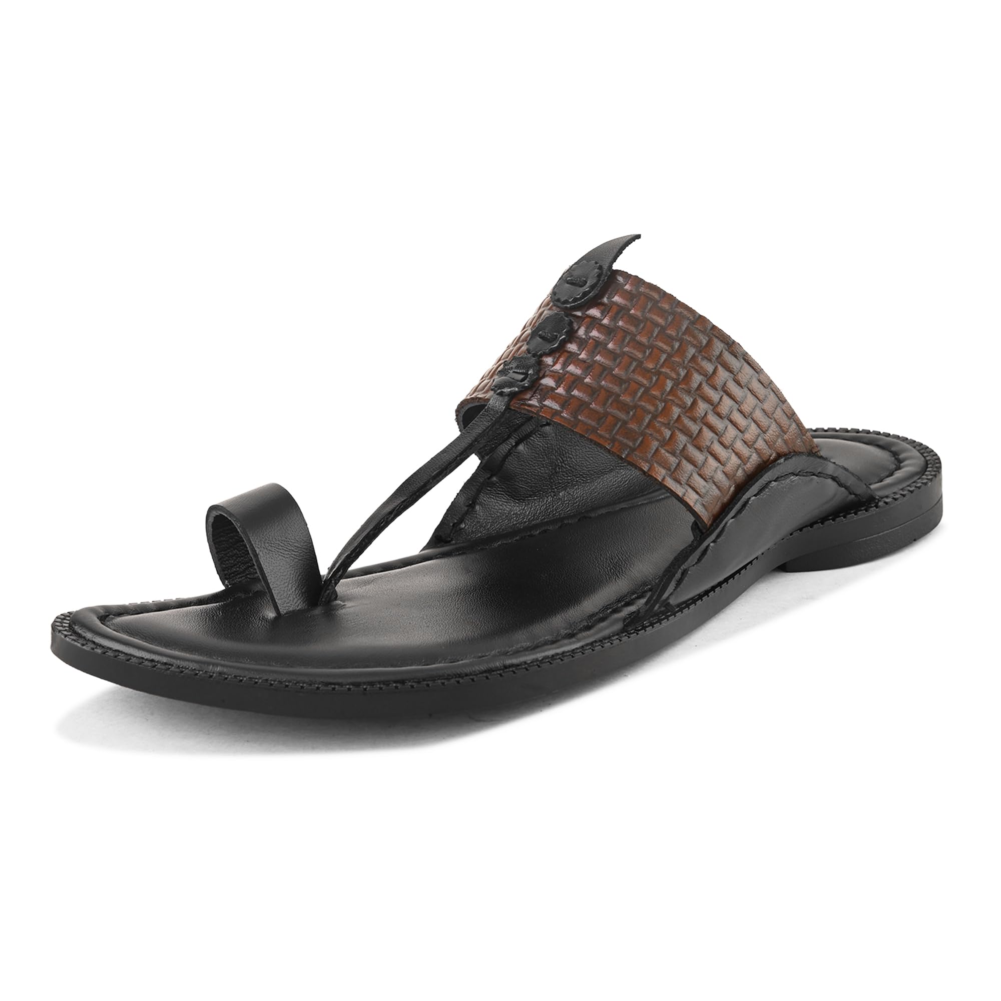 blue leather by centrino Sandal for Men | Grip Insole for Stability | Traditional Look with Leather made | Comfortable Casual look sandal for Men's (4043)-picture-35