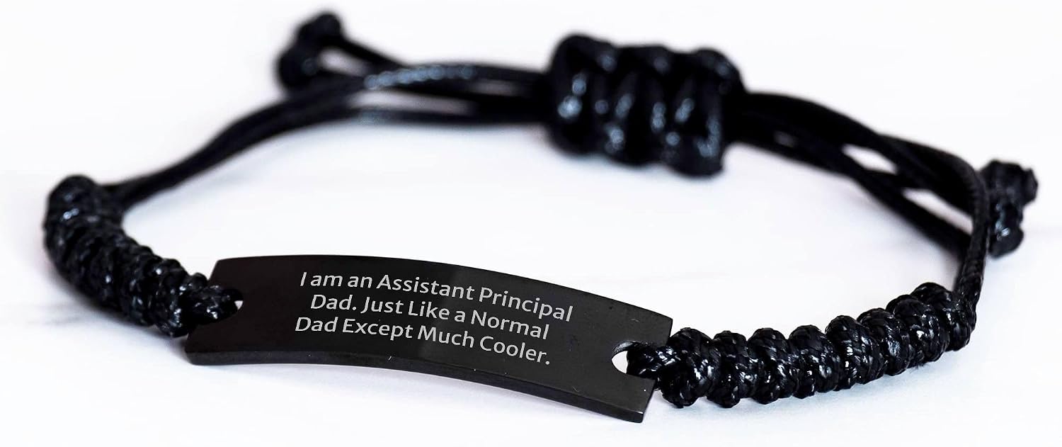 Inspirational Assistant Principal Gifts: Cool Adjustable Rope Bracelet for Assistant Principals, Funny Dads, and Graduation Celebrations - Unique Gifts for Assistant Principals from Dad