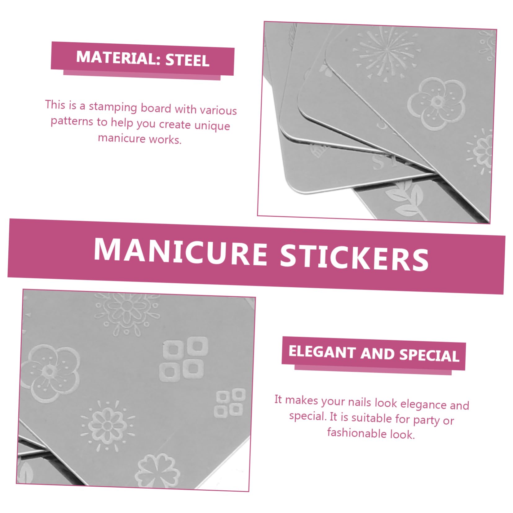 Healeved 15pezzi Piastre Per Timbratura Unghie Stencil Decorativi Per Nail Art Con Motivetti Floreali e Farfalle Per Manicure Fai Te e Saloni Di Bellezza