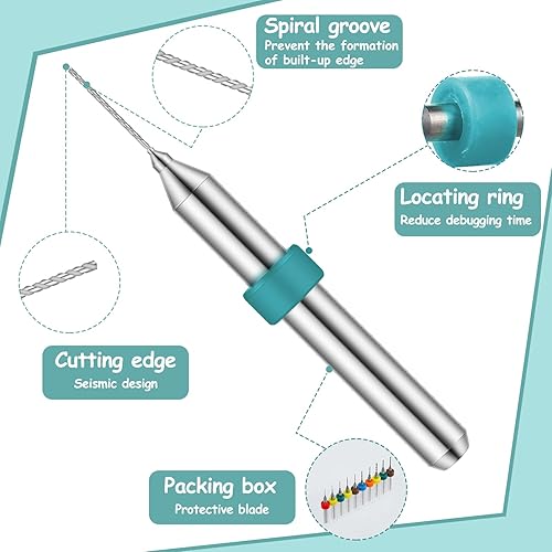 Miniatura 3 de Juego de micro brocas de carburo de tungsteno, placa de circuito de impresión PCB de acero de tungsteno, flauta cnc, fresadora CNC para placa de