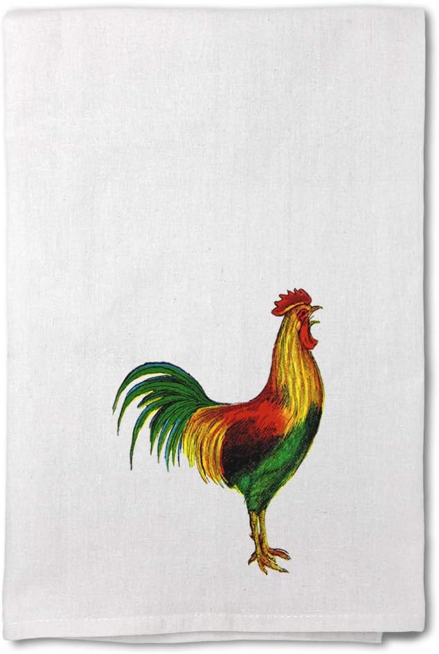 Style In Print Custom Decor Flour Kitchen Towels Rooster Vintage Look K Animals Farm & Domesticated Animals Farm & Domesticated Animals Cleaning Supplies Dish Towels Personalized Text Here