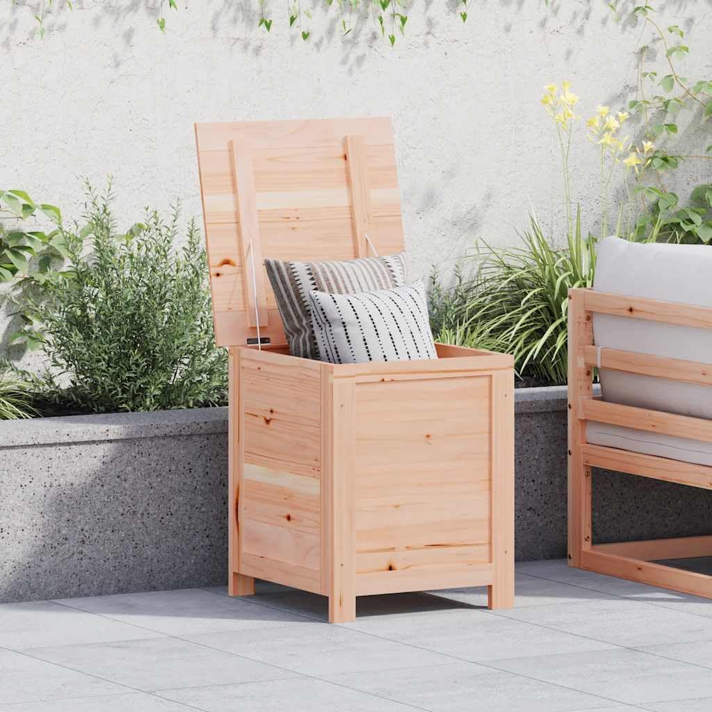 Boîte de rangement étanche en bois massif pour coussins extérieurs
