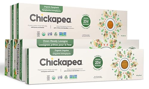 Miniatura 7 de Chickapea, pasta de garbanzos, rica en proteínas, pasta de lentejas, sin gluten, a base de plantas, sin OMG, baja en carbohidratos, pasta vegana, 8