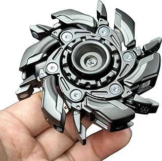 EDC Fidget Sliders Fidget Toys, Stress Relief Magnetic Metal Open Armor Spinning Top for Adults