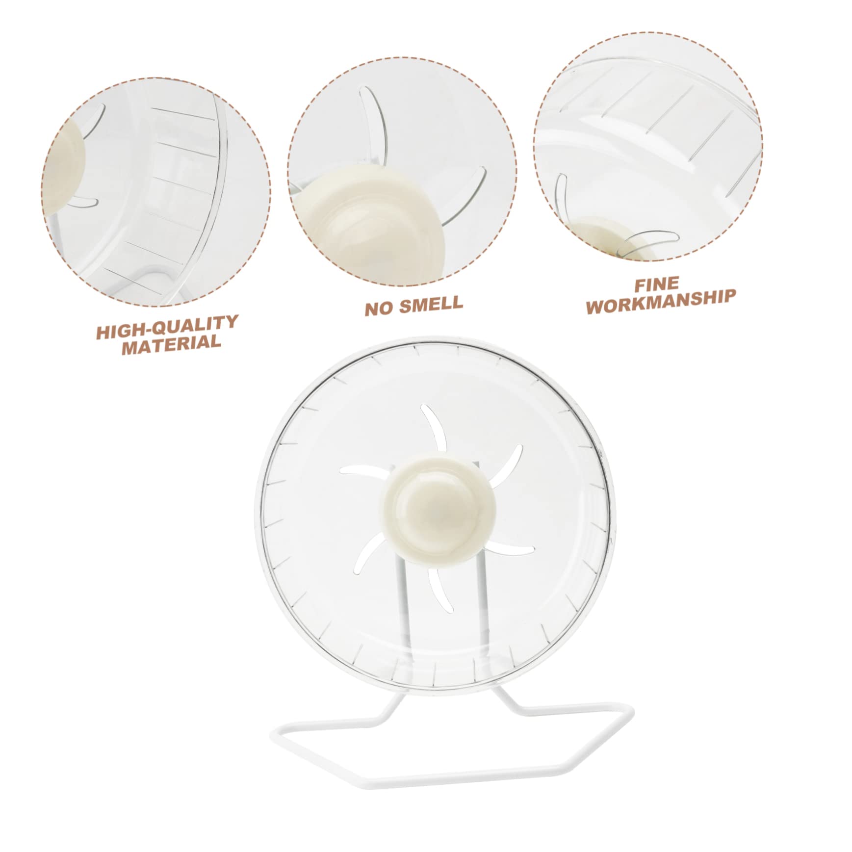 Rueda de Hámster Silenciosa para Ejercicio, Juguete Blanco | Plástico E Hierro, Formato Wheel, para Pequeño Animal y Hámster, Accesorio de Uso Diario