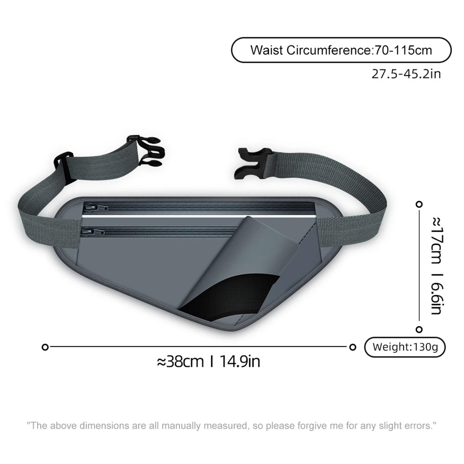 Cinturón De Correr Cinturón ajustable for correr con portabotellas, riñonera de hidratación reflectante for senderismo, trotar, Unisex