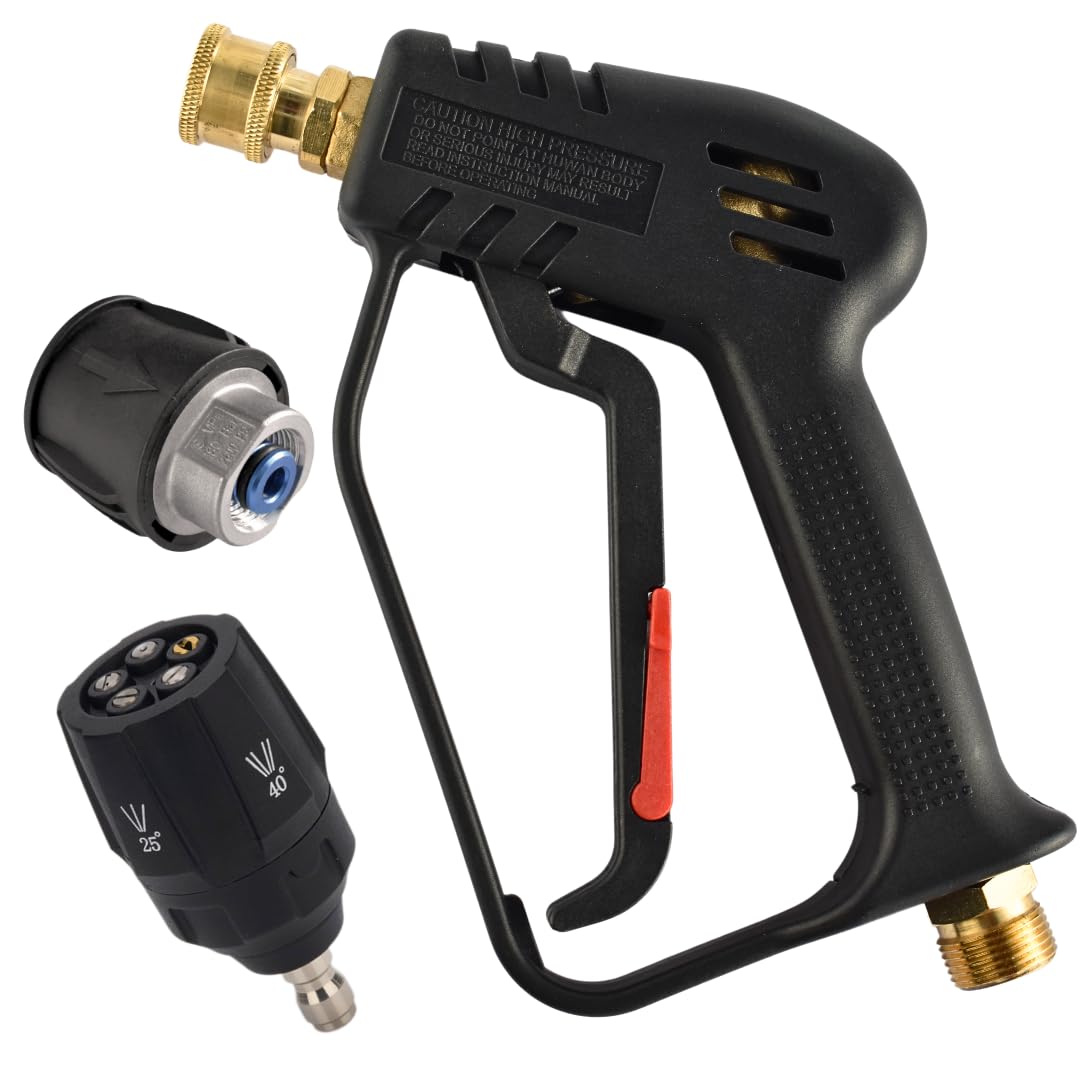 BORUBIKA ショートガン BOSCH(ボッシュ) 京セラ 用 ワンタッチ式ホース対応 ５段階マルチスプレー （０～６５度）調節可能 高圧洗浄機 ガン ボッシュ ガン 京セラ ガン