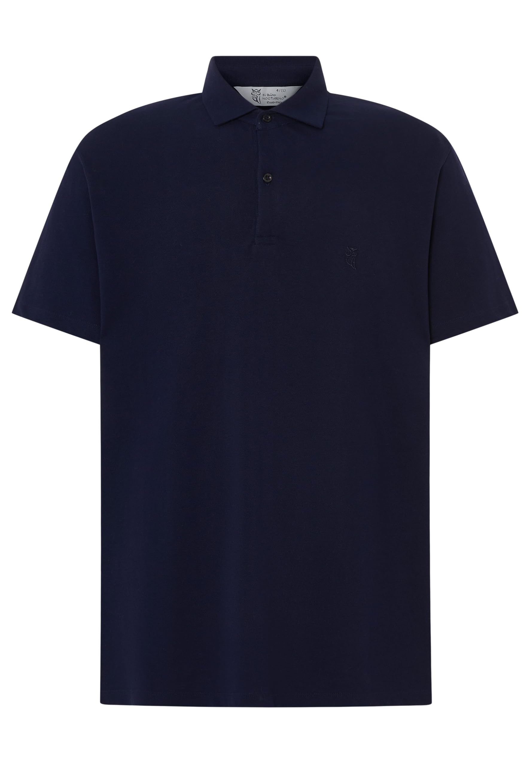 El Búho Nocturno Polo Hombre Manga Corta Algodón 100% Piqué Liso - Cuello Italiano Spread Firme Elegante - Regular Fit Holgado Largo - Deporte Casual Vestir Tallas Grandes S-5XL — view 9