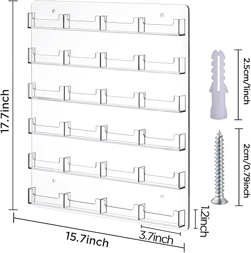 Miniatura 4 de HBlife Soporte para tarjetas de visita de acrílico transparente, soporte de pared, organizador de múltiples tarjetas para tarjetas de regalo y