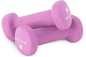 Yes4All Women's Anti-roll Anti-slip Neoprene Dumbbell Sets, Hexagon Weights Hand Dumbbells for...