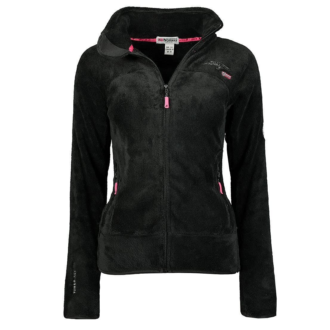 Geographical Norway Women's Black G-Ursinia Fleece Jacket – – 5/2Xl, Xxl