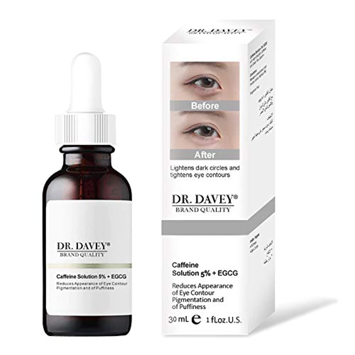 DR Davey Caffeine Solution 5% + EGCG Reduces Appearance of Eye Contour Pigmentation and of Puffiness (30ml)