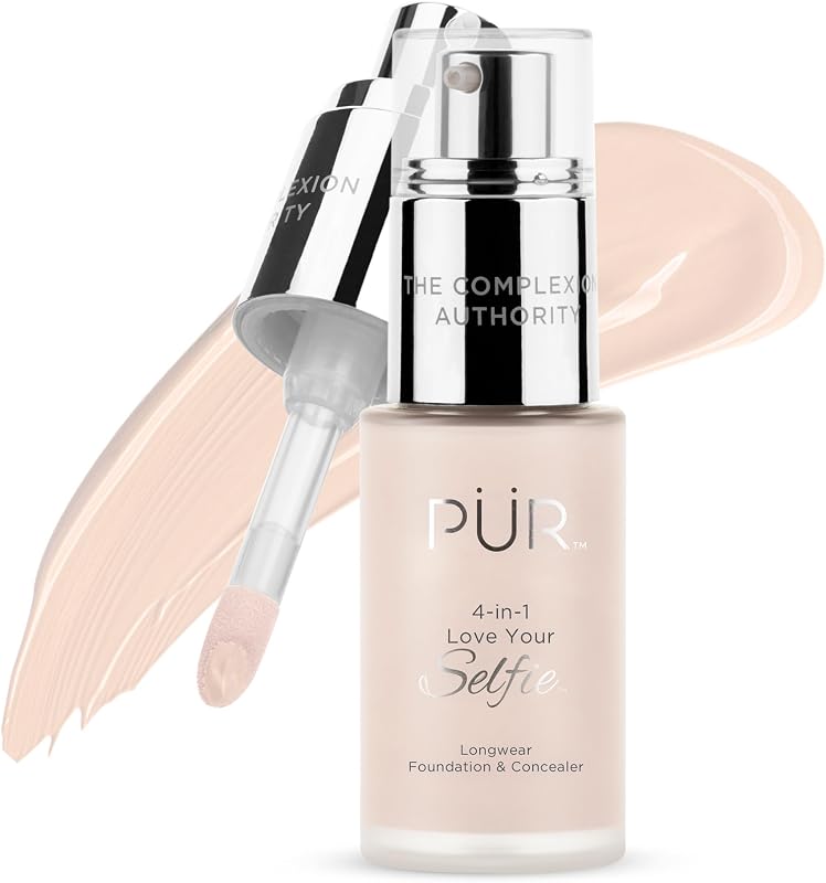 4-in-1 Love Your Selfie Foundation & Concealer - Longwear Medium-to-Full Coverage Liquid Makeup Foundation with Hydrating Blend for Refined-Looking, Natural Beauty Glow & Skin Texture