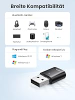 UGREEN Bluetooth 5.0 USB adapter Windows PC laptop egér billentyűzet fülhallgató 4