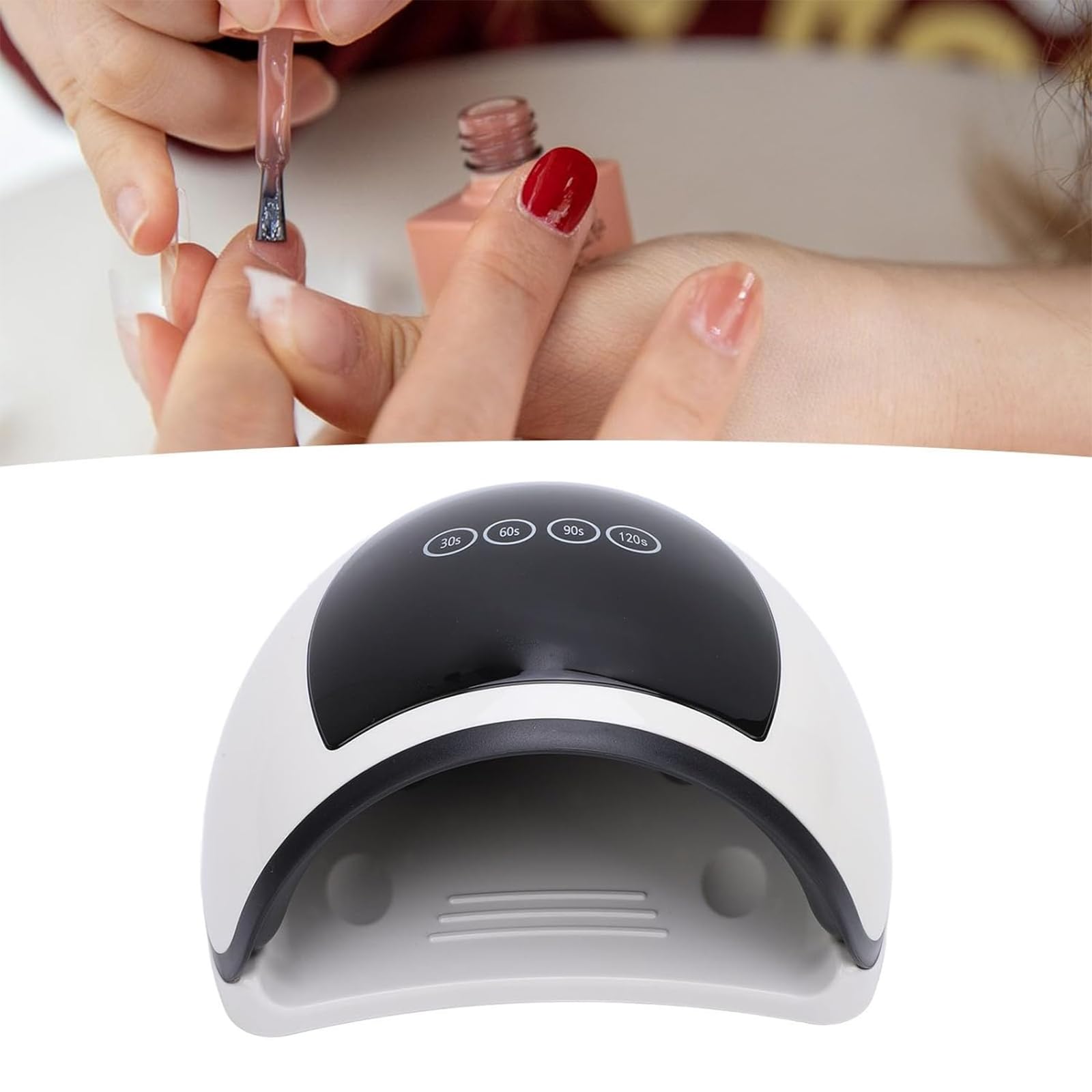 Lampe À Ongles UV LED sans Fil 96 W, Sèche-Ongles Portable avec Écran Tactile LCD Et 39 Perles LED, Capteur Automatique À 4 Minuteries pour Salon Et Usage Domestique