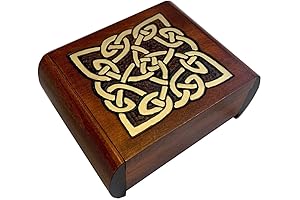 Celtic Dream Eternity Knot Secret Jewelry Keepsake Polish Wood Box