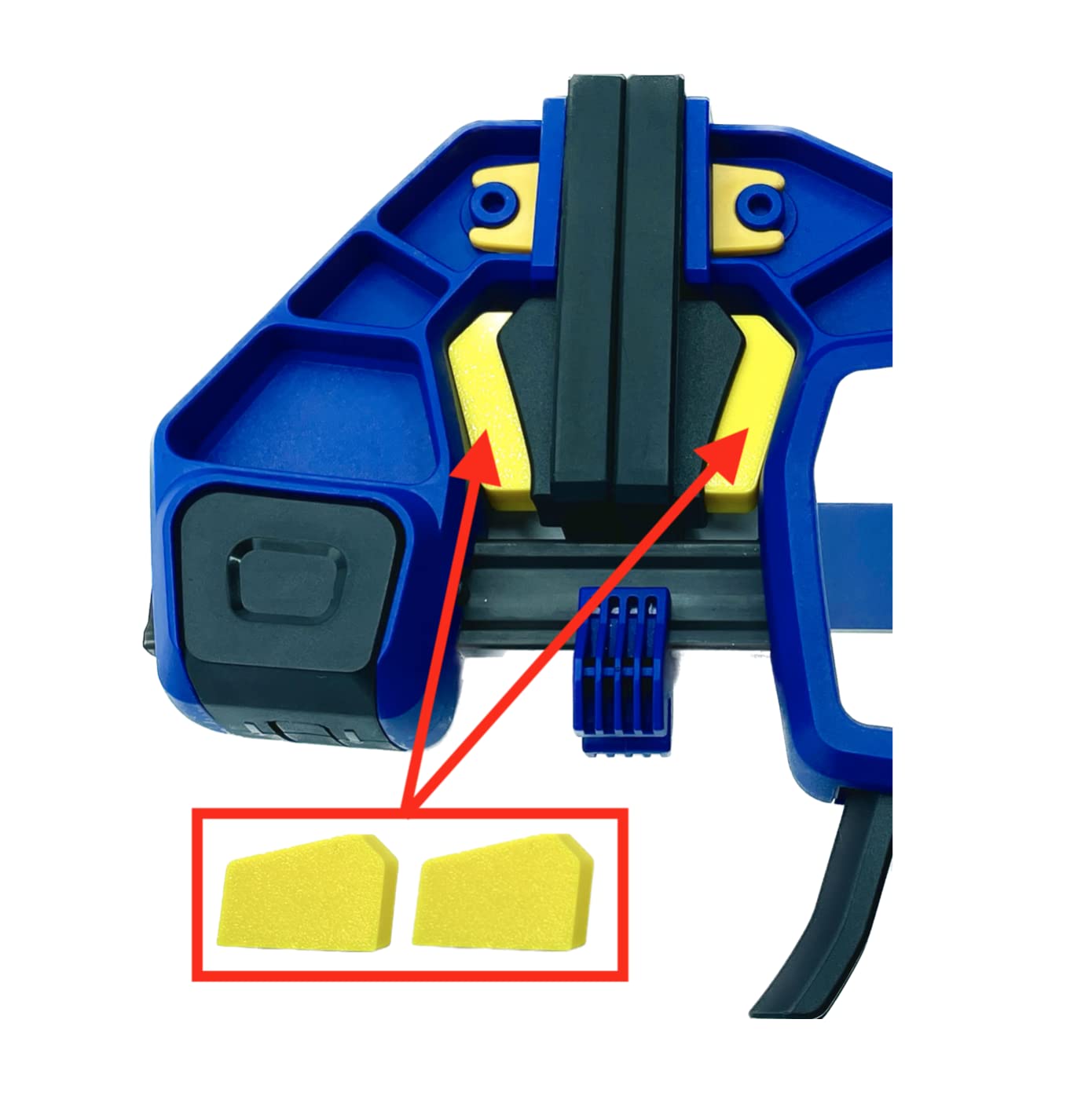 Yellow 2-Piece Clamp Spacer For Perfect Jaw Alignment With Irwin Xp Quick Grip Clamps