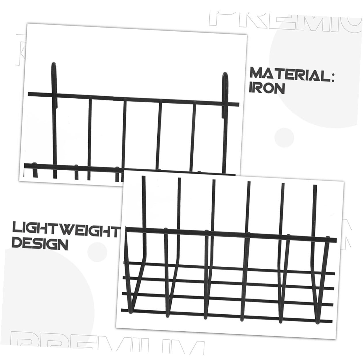 Râtelier à Foin pour Lapins Suspendu, Métal Noir, Lot de 5 Pièces | Cage D’animal, Support Stable, Garde la Nourriture Propre, Convient Lapin et Chinchilla
