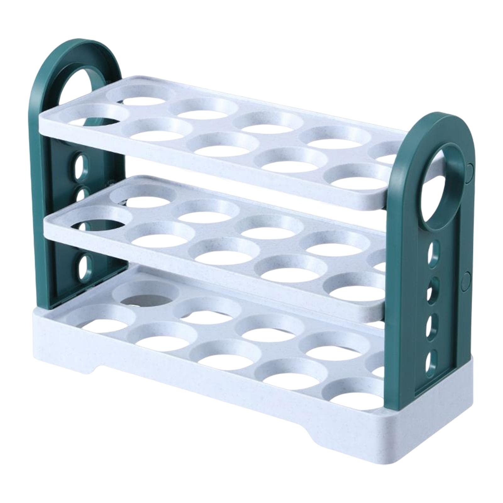 Panier à œufs Couche conteneur de Stockage d'œufs réfrigérateur organisateurs d'œufs Plateau à œufs boîte de Rangement Frais pour armoires de Cuisine (Blanc)