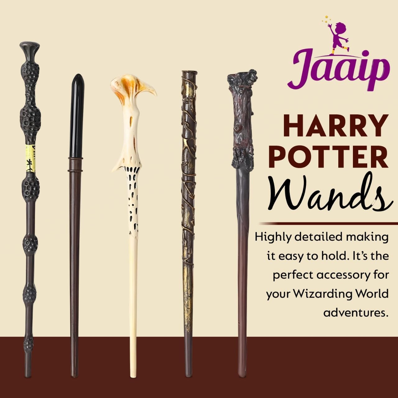 JAAIP Harry Potter Wand - Stick Gifts Toys for Boys and Girls of All Ages (Style 3), Black - Image 2 thumbnail