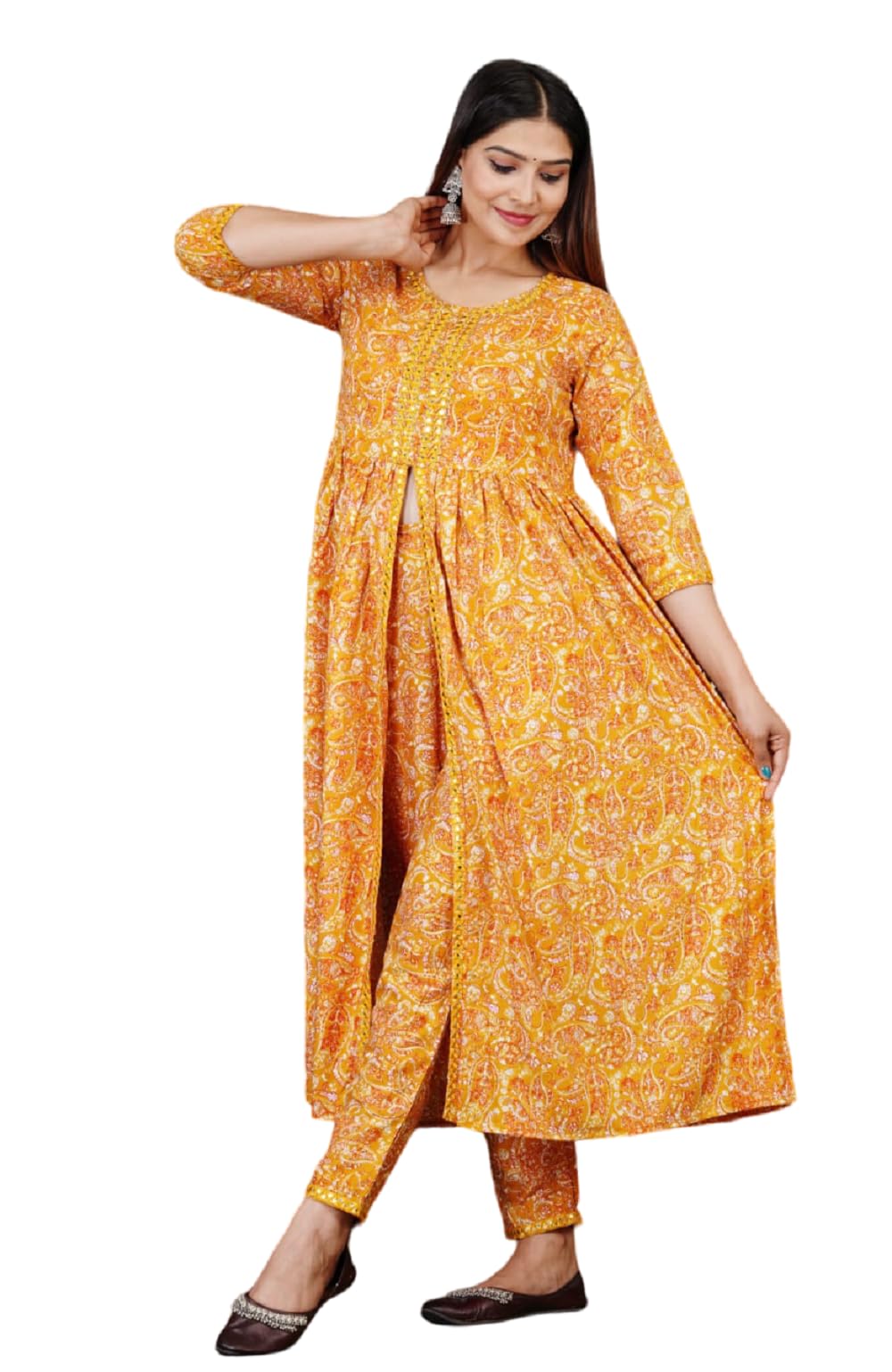 Lali Devi EXPORT Anarkali And Pant set Stylish Rayon Fabric, Embroidered Design, Versatile & Elegant for Women