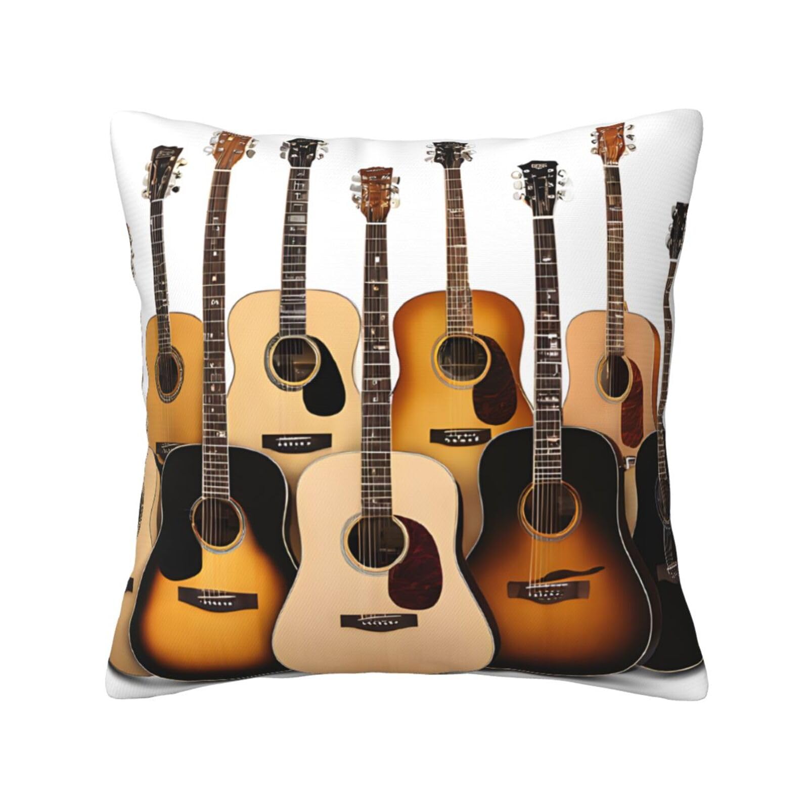 LHFIOHIRG (Guitar) Decorative Throw Pillow Covers Double-Sided Printed Cushion Covers for Sofa, Couch, Bed, and Home Decor 45 x 45cm
