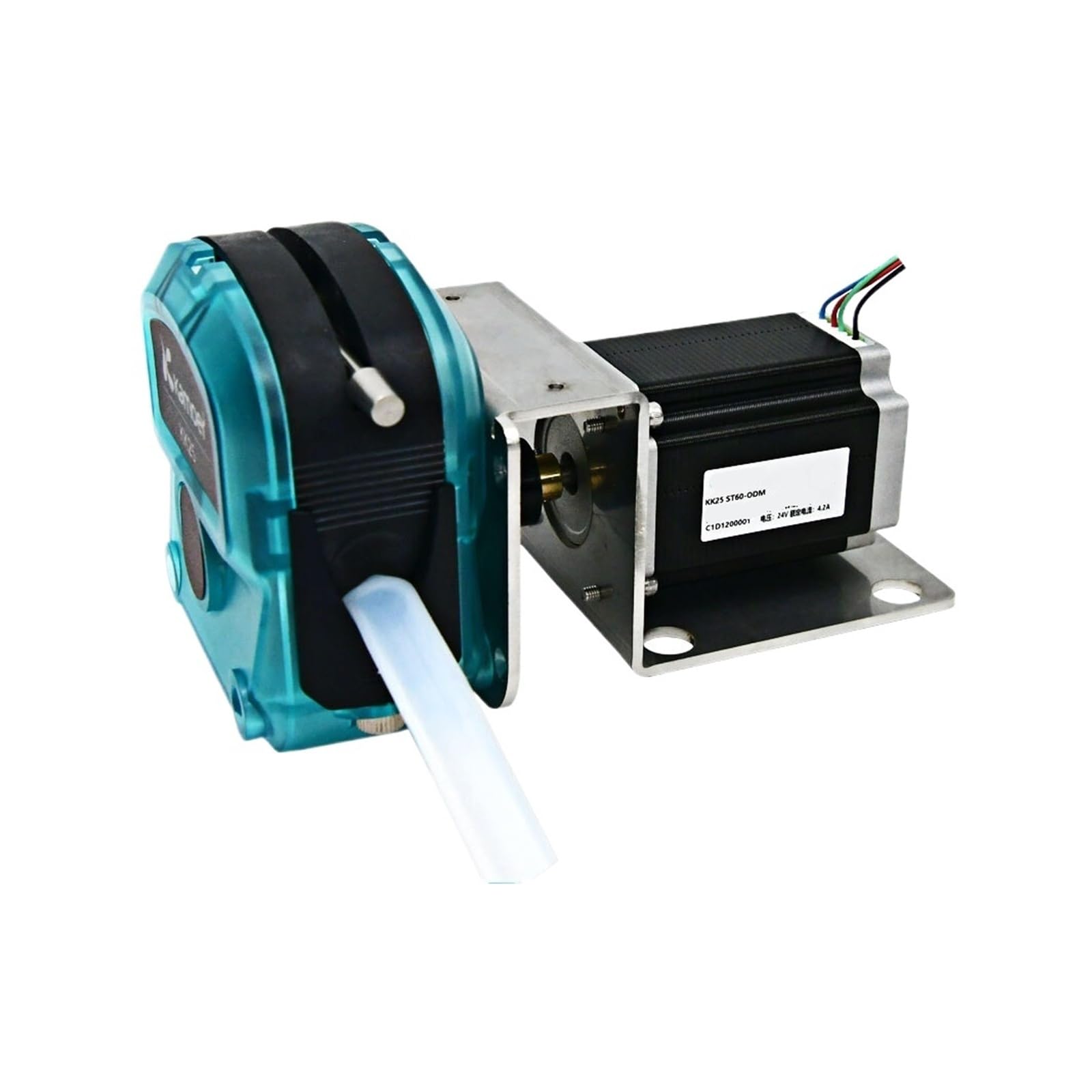 3700ml/min KK25-ODM DIY High Flow Peristaltic Pump, 24V Stepper Motor Liquid Pump 6000H Silicone ID10xOD15