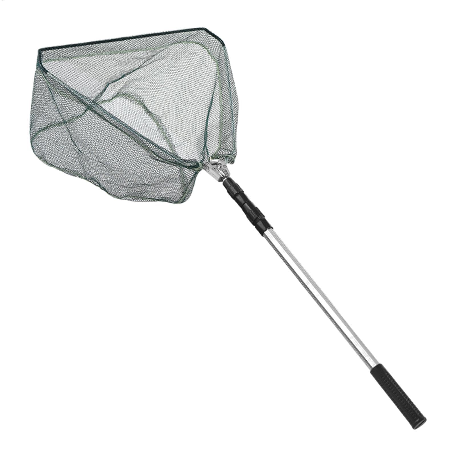 Red de pesca con mango telescópico, ajustable, resistente al desgaste | Accesorios plegables para actividades de pesca al aire libre