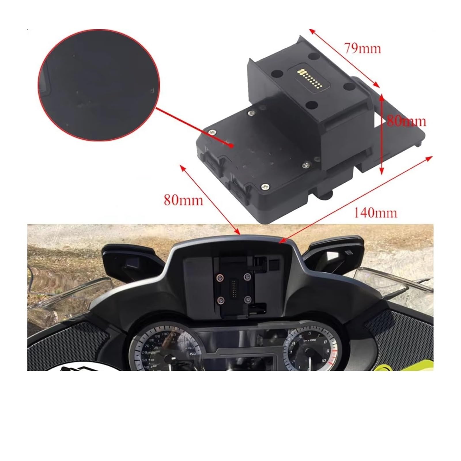 Porta Cellulare Moto Per BMW R1200RT R1200 RT R1250RT 2014-2020 Wireless Caricabatterie Staffa Navigazione Telefono Cellulare Moto Supporto Ricarica USB Supporto Navigatore GPS