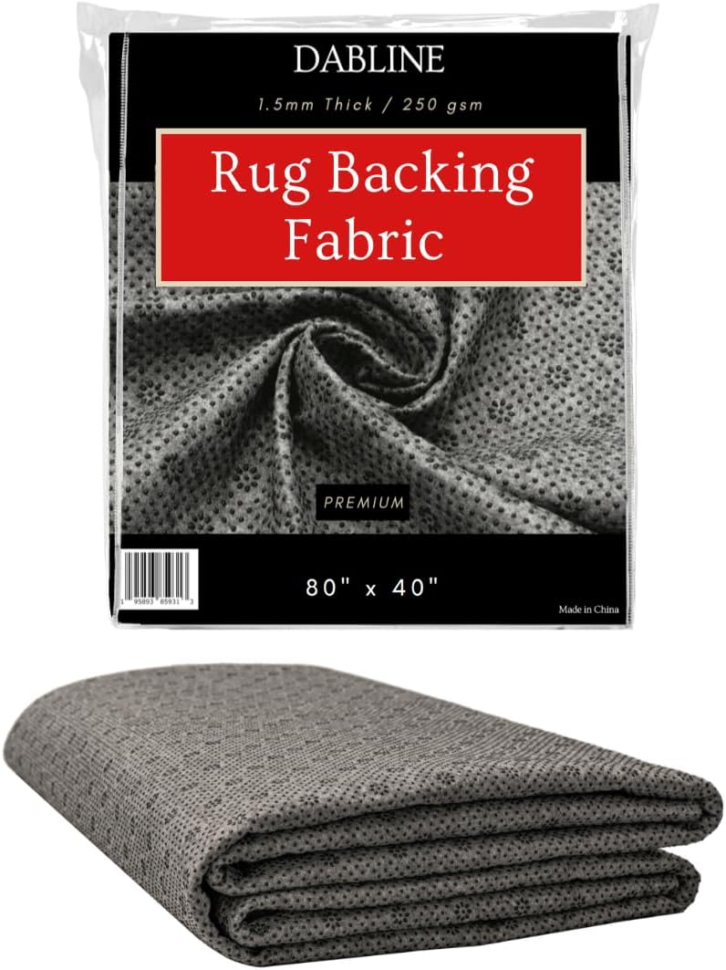 DABLINE 80" x 40" Non Slip Tufting Backing Fabric โ Thick Rug Backing Pad with Vinyl Dots for Rug Tufting, Punch Needle & DIY Rug Making Supplies