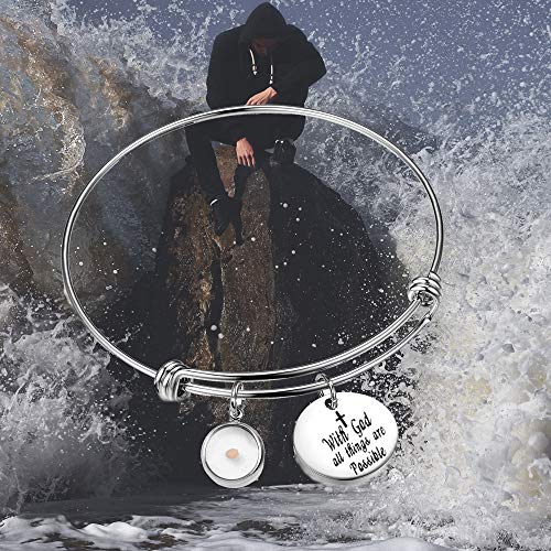 with God All Things are Possible Mustard Seed Keychain Faith Gift4