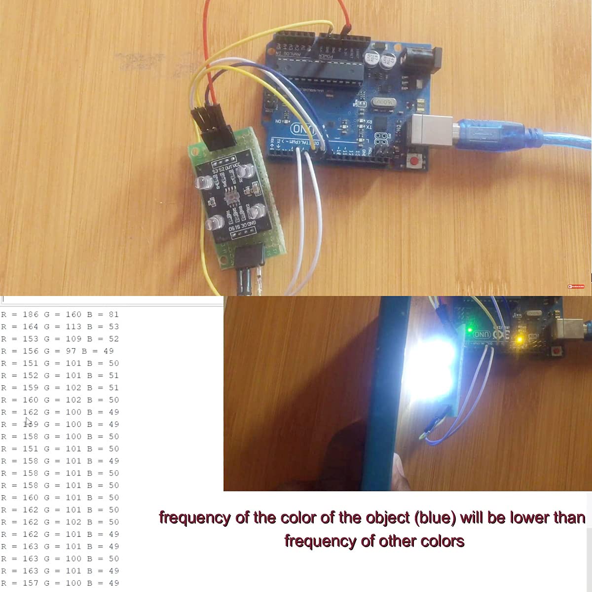 TCS230 TCS3200 Farberkennungs-Sensormodul Detektormodul Farberkennungssensorl DC 3-5V 4 LED mit DuPont-Kabel für Arduino