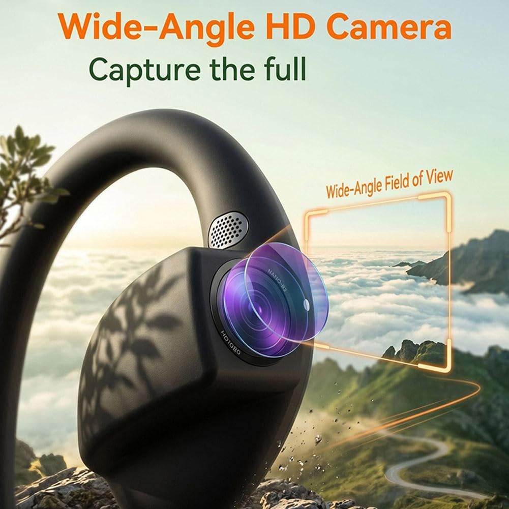 Casque à oreilles ouvertes pour appareil photo intelligent, conductions