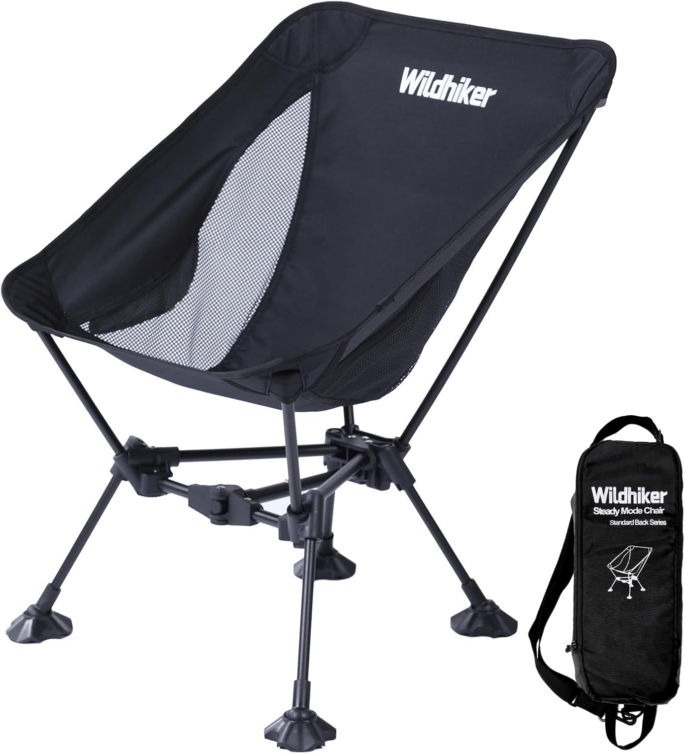 Wildhiker Ultralight Backpacking Chair – Compact Camping Chairs for Adults with Pouch, Weighs 2.8 lbs with Anti-Sinking Large Feet for Beach, Hiking, Motorcycle, Travel, Festival – Black Wildhiker Ultralight Backpacking Chair – Compact Camping Chairs for Adults with Pouch, Weighs 2.8 lbs with Anti-Sinking Large Feet for Beach, Hiking, Motorcycle, Travel, Festival – Black
