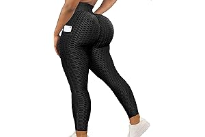 SEASUM Women's High Waisted Workout Fitness Legging with Booty Enhancing Scrunch Pockets...