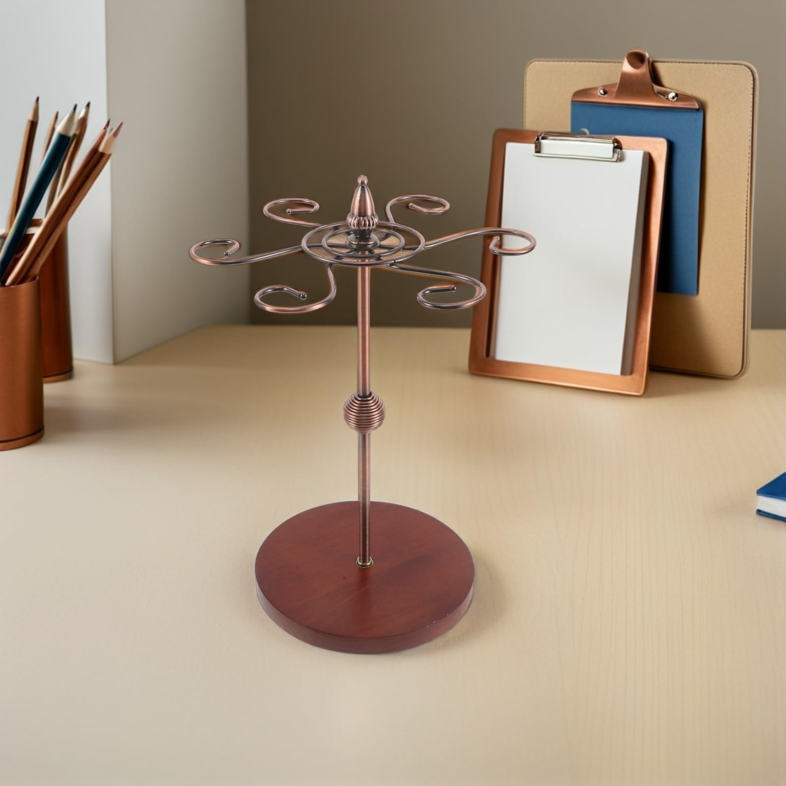 Toyvian Drehbarer Medaillenhalter für Tisch mit Stabilem Ständer und Praktischem Aufbewahrungsständer für Medaillen und Auszeichnungen im Büro oder Zuhause