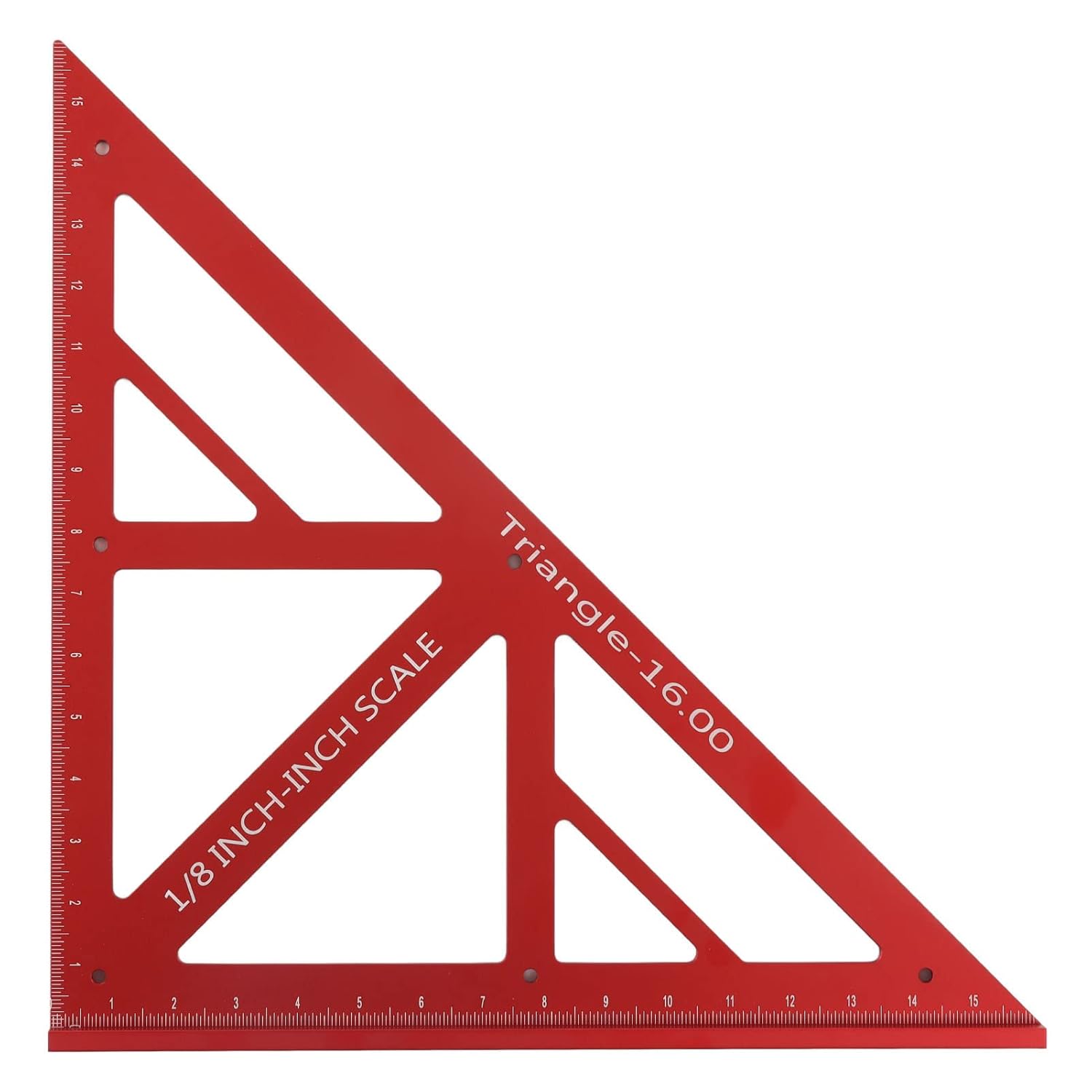 Aluminum Alloy Triangle Ruler - Double Scale Miter Framing Measurement Tool for Carpenter
