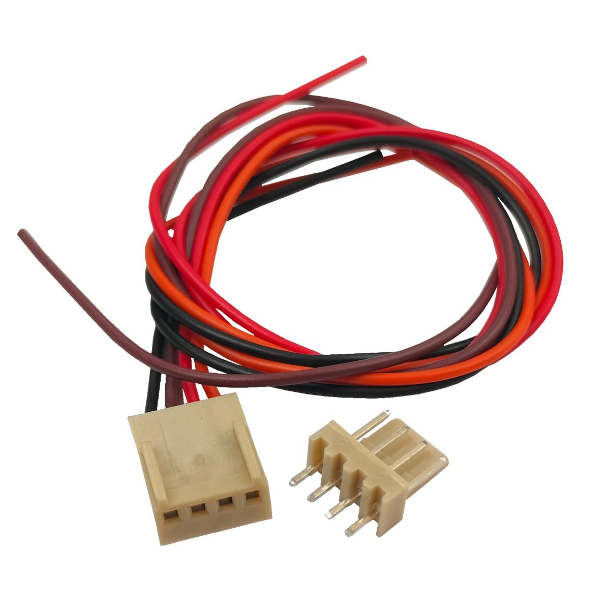 4 Pin Male-Female 2 Pair Relimate Wire Connector, Colour-Coded Copper Wires, 30 cm, DIY Electronics-image-41
