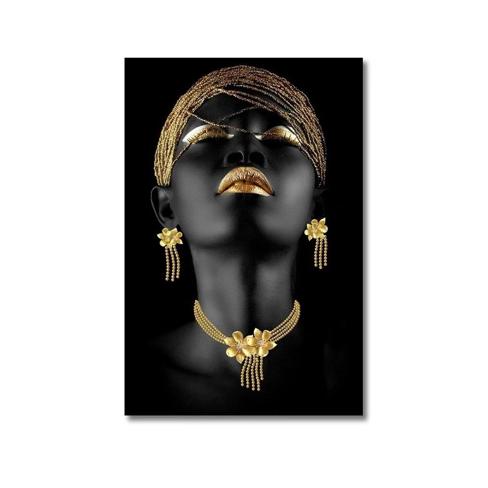 Cuadro sobre lienzo de arte abstracto para decorar tu salón con elegancia africana