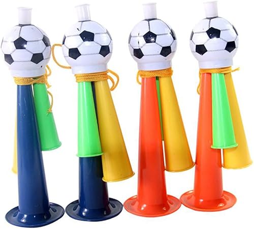 Miniatura 5 de CLISPEED 30 piezas de trompeta de cuerno de fútbol para juego de fútbol, bocinas de barco ruidosas, bocinas de aire para estadio de seguridad,