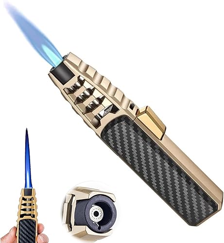 Encendedor de fuego brillante, encendedor de antorcha recargable Brightfire, encendedor de fuego brillante, recargable, linterna recta a prueba de