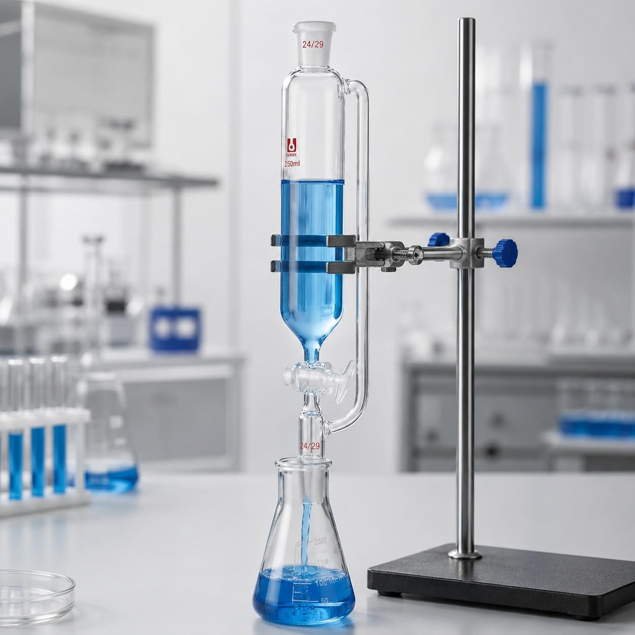 Embudo Goteo Igualación Presión Vidrio Borosilicato Adición Lab-5000mL 40#
