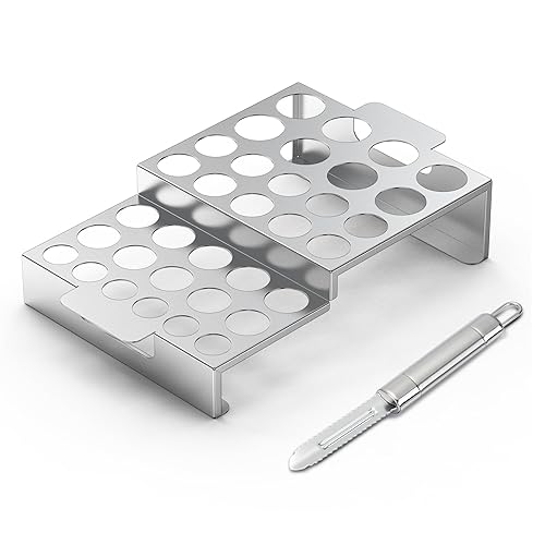 Skyflame Jalapeno Grill Rack with Corer Tool, 34 Hole Stainless
